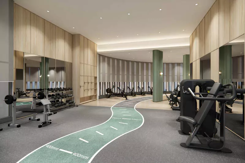 Gymnasium and yoga room