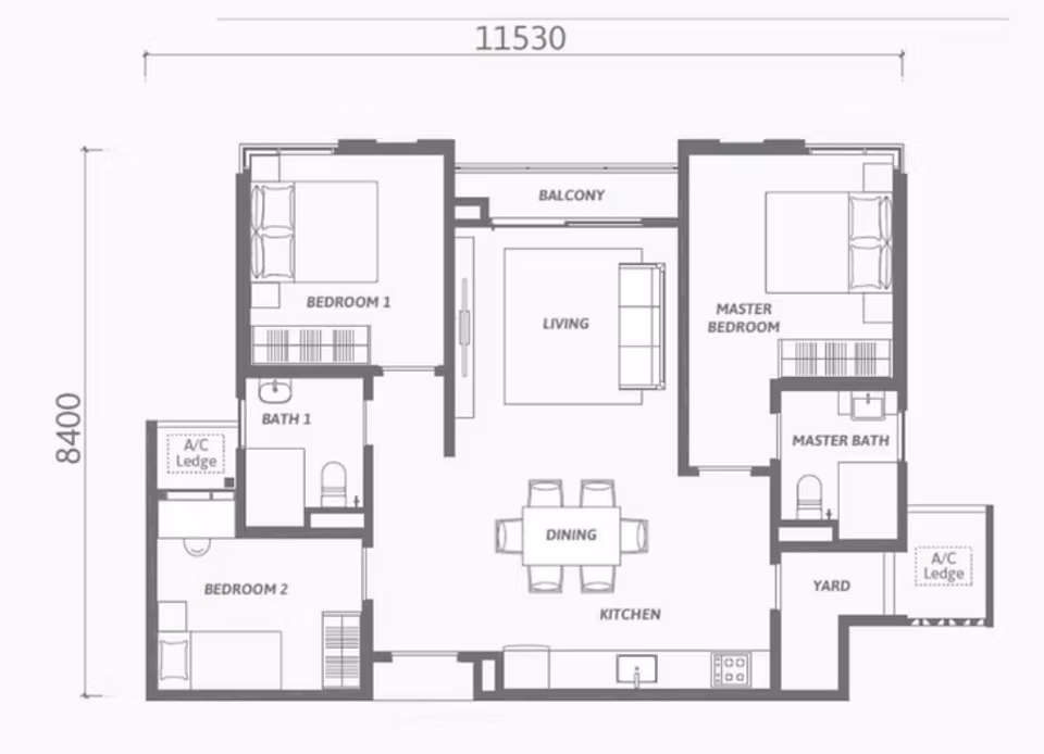 Type A floor plan