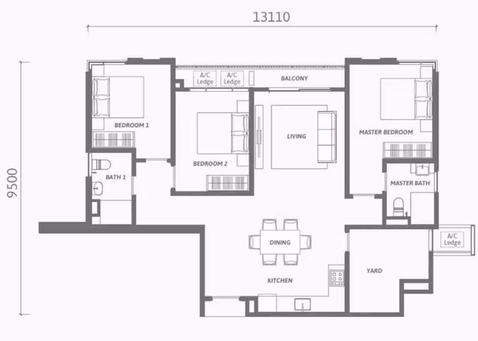 Type B2 floor plan