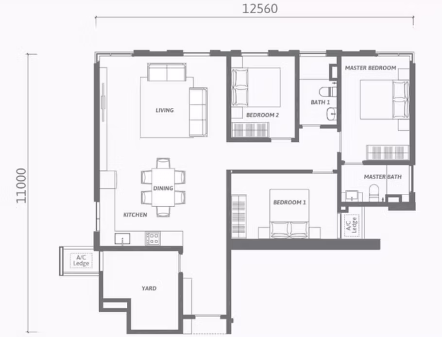 Type B3 floor plan