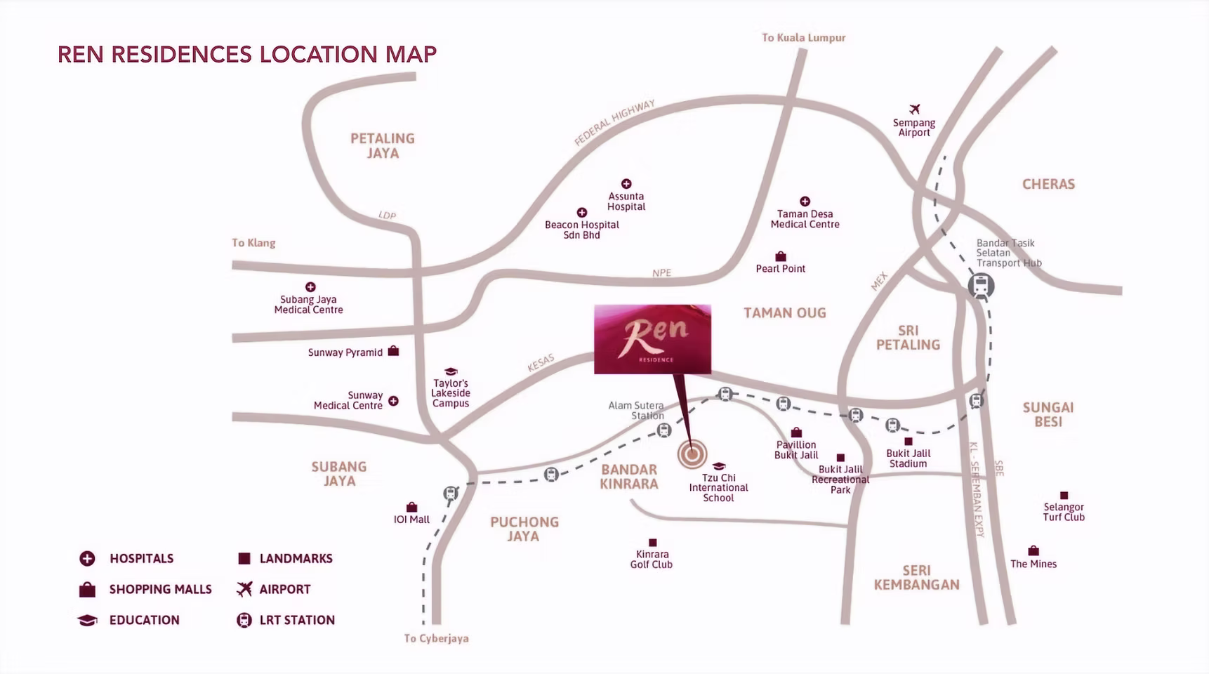 REN Residence @ Bukit Jalil location map