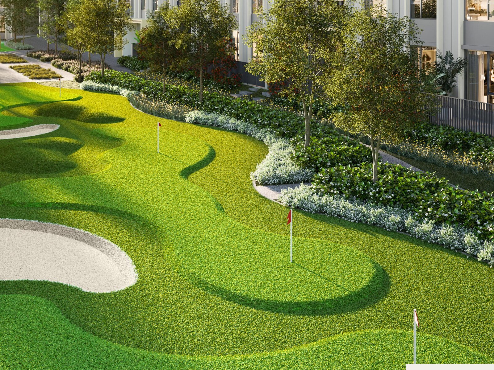 Mini golf putting green
