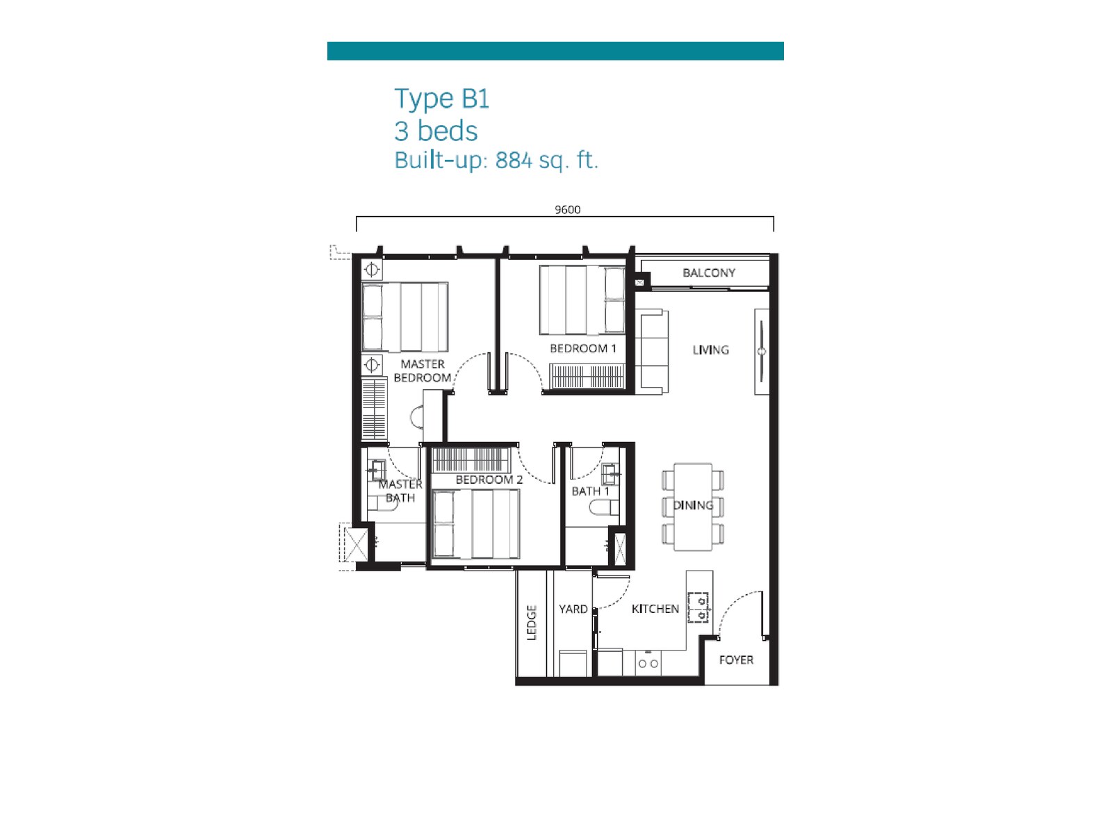 Type B1 floor plan project layout