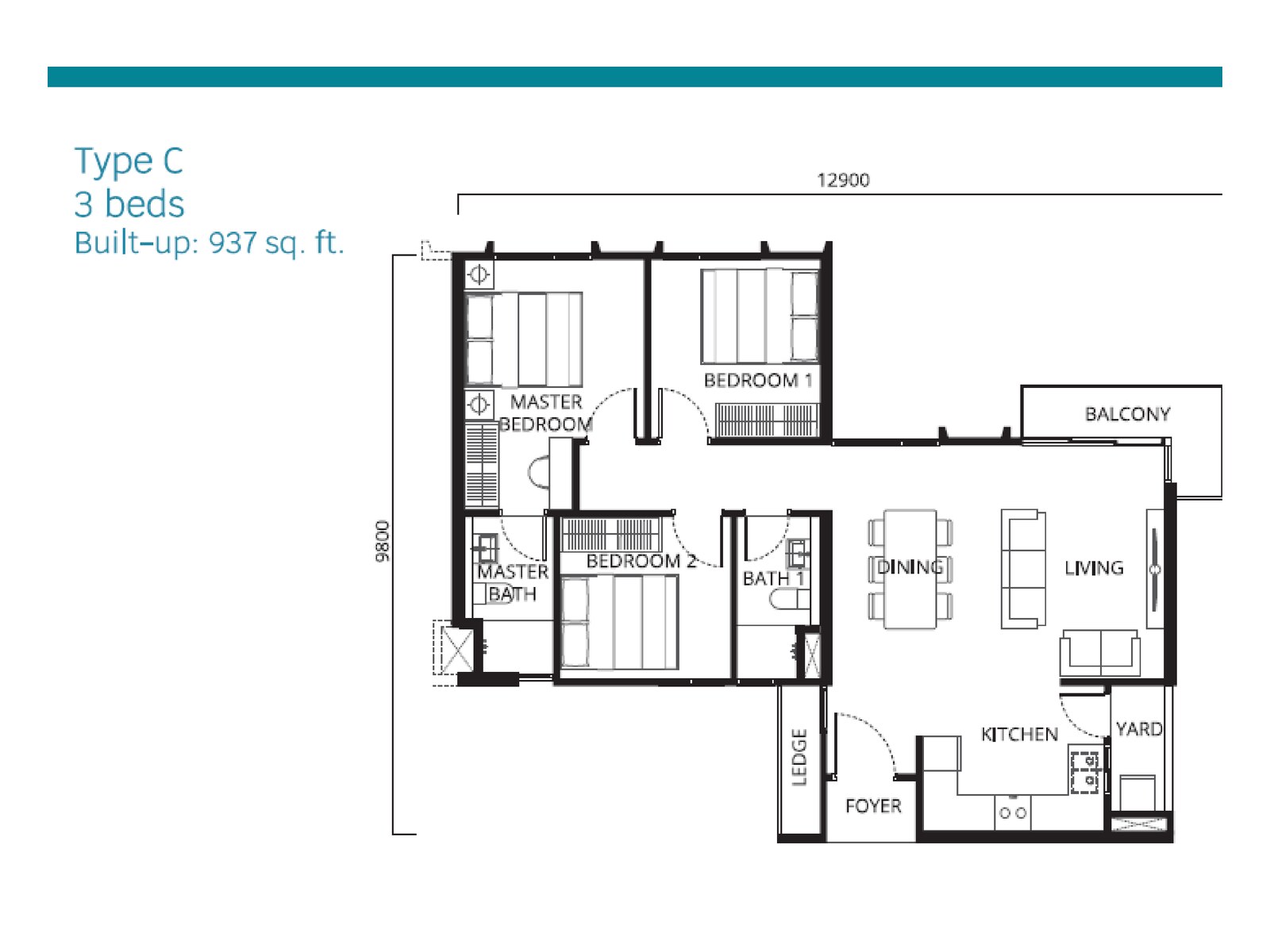 Type C floor plan project layout