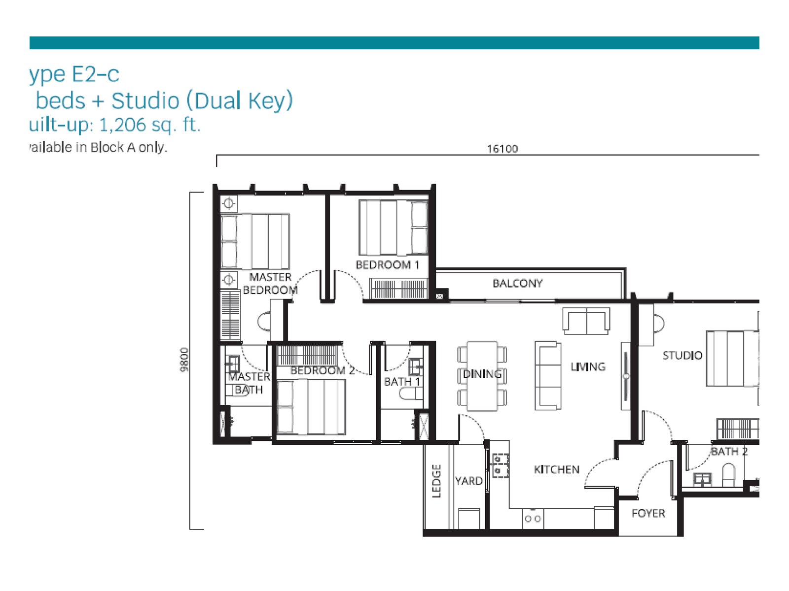 Type E2-c dual-key floor plan project layout