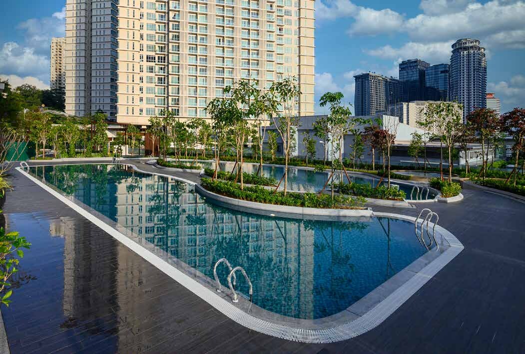 Pool and residences