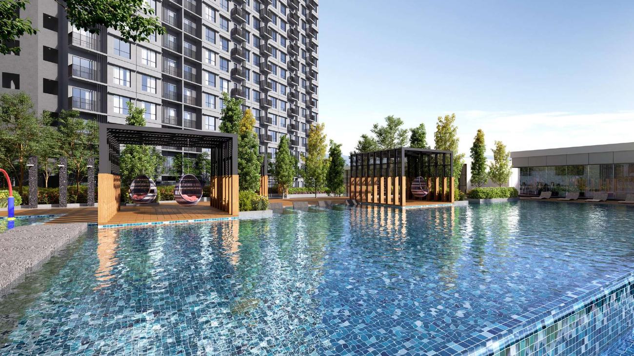 Tujuh pool and cabana render
