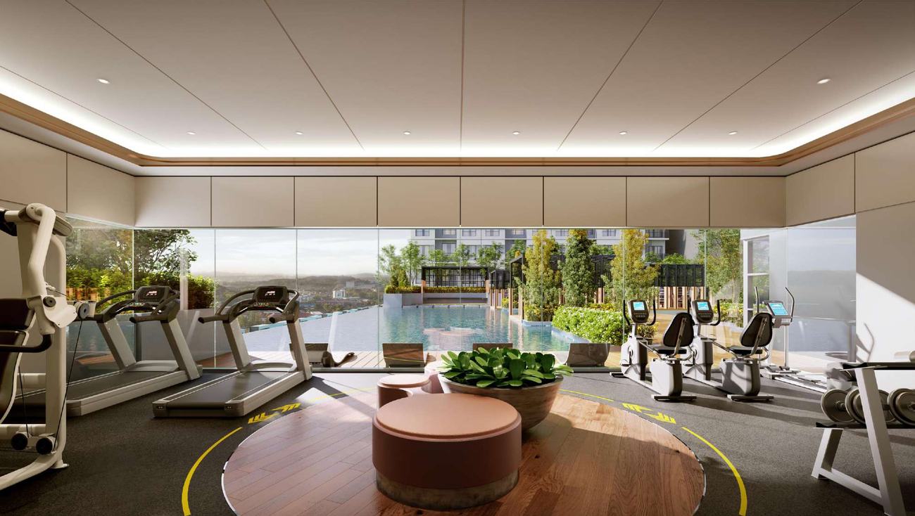 Tujuh modern gym render