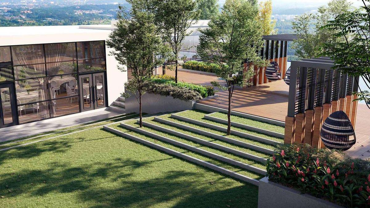 Tujuh garden terrace render