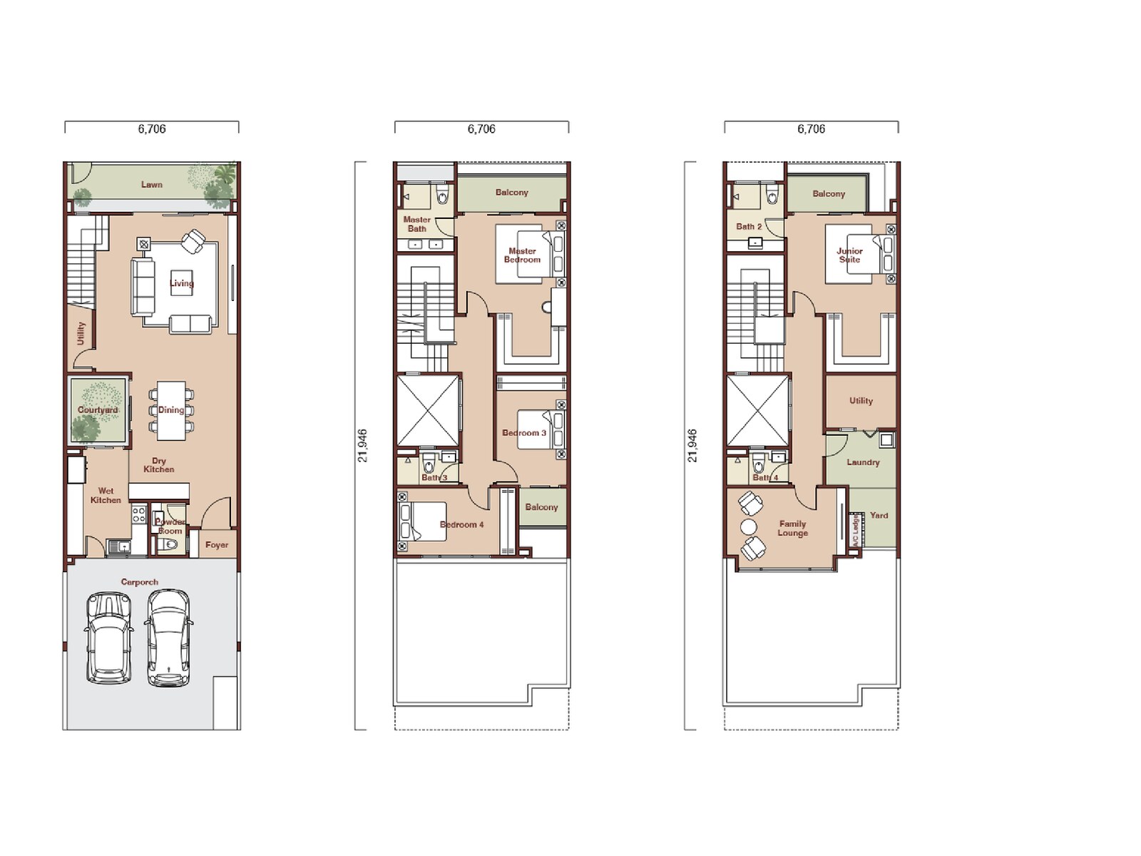 Parkhome Type A1 floor plan project layout