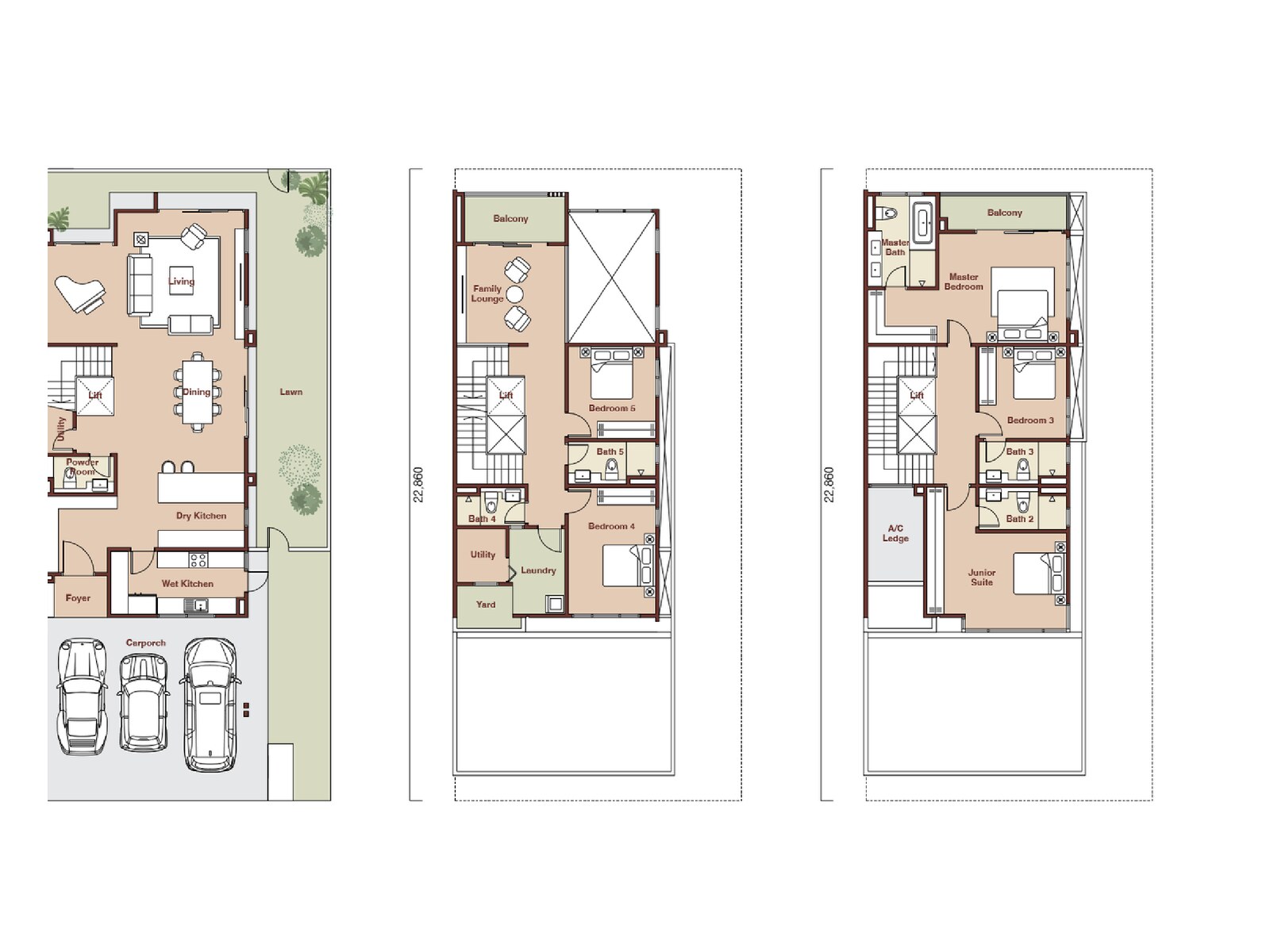 Parkhome Type A2 floor plan project layout